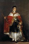 Portrait of Ferdinand VII of Spain in his robes of state